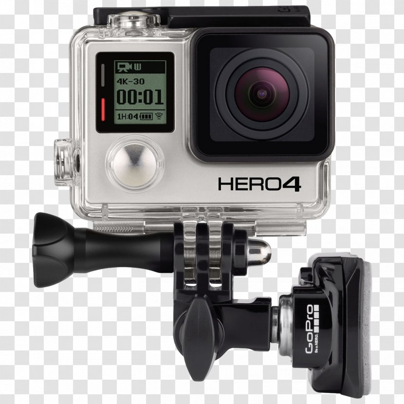 GoPro HERO4 Black Edition Helmet Front + Side Mount Camera Camcorder - Video Cameras Transparent PNG