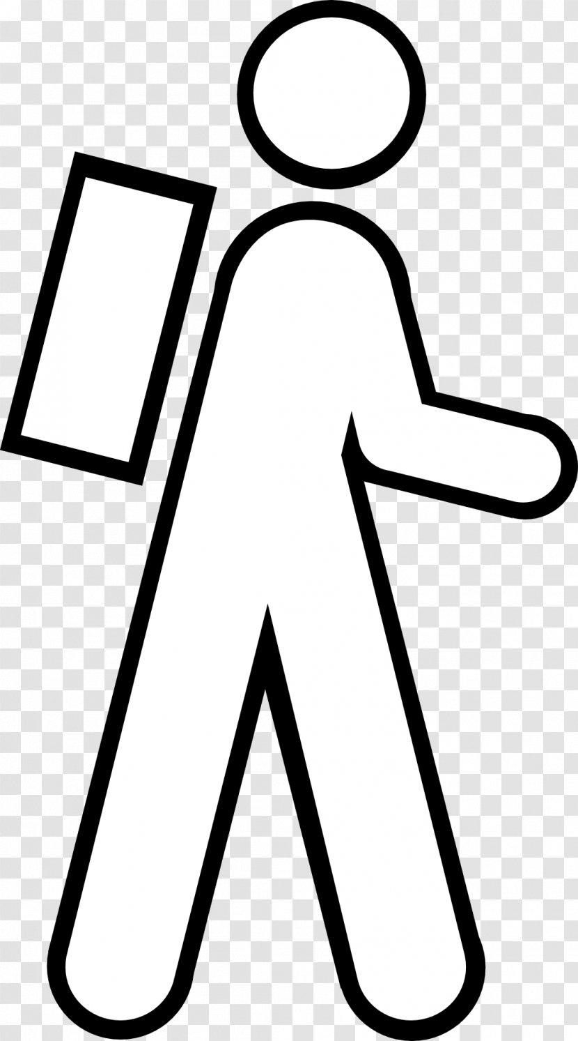 Stick Figure Backpack Clip Art - Animation - Backpackers Transparent PNG