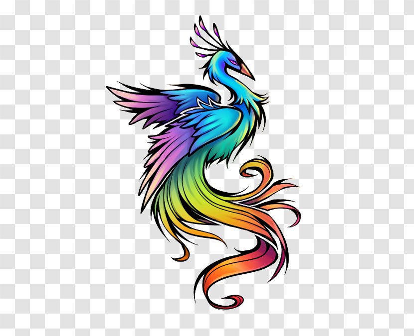 Bird Phoenix Mythology Tattoo Clip Art - Rooster - Designs Transparent PNG