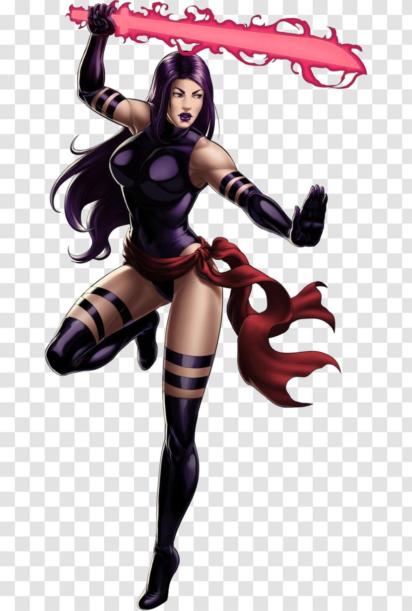 Psylocke Marvel: Avengers Alliance Wolverine Apocalypse Deadpool - Silhouette Transparent PNG