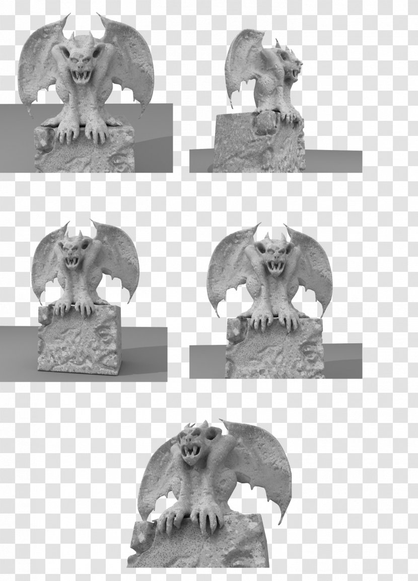 Bat Statue Gargoyle Monster - Bats Strange Material Free To Pull Transparent PNG