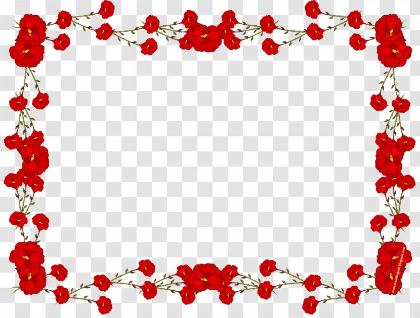 Picture Frame Flower Rose Clip Art - Red - Transparent Transparent PNG