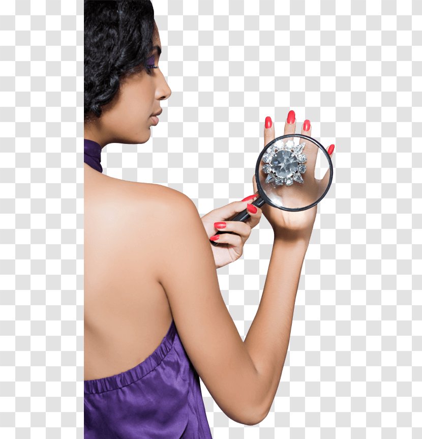 Diamond Magnifying Glass Download - Cartoon - Take A Beauty Transparent PNG