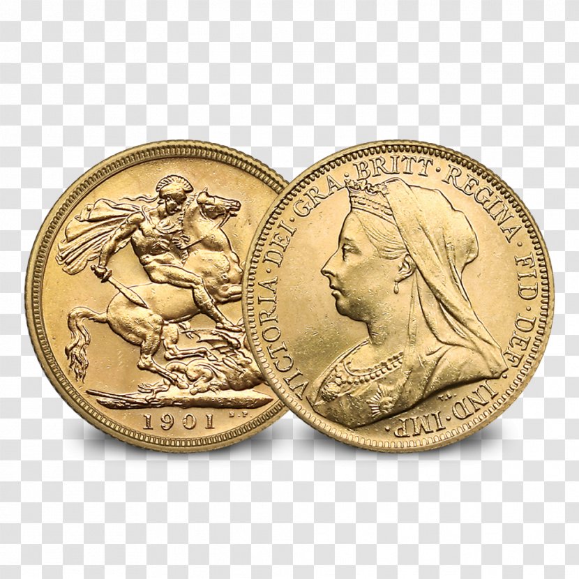 Gold Coin Sovereign United Kingdom - Currency Transparent PNG