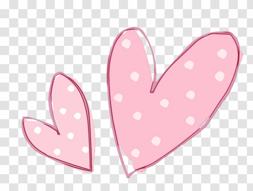 Pink Heart Pattern Font Wing Transparent PNG