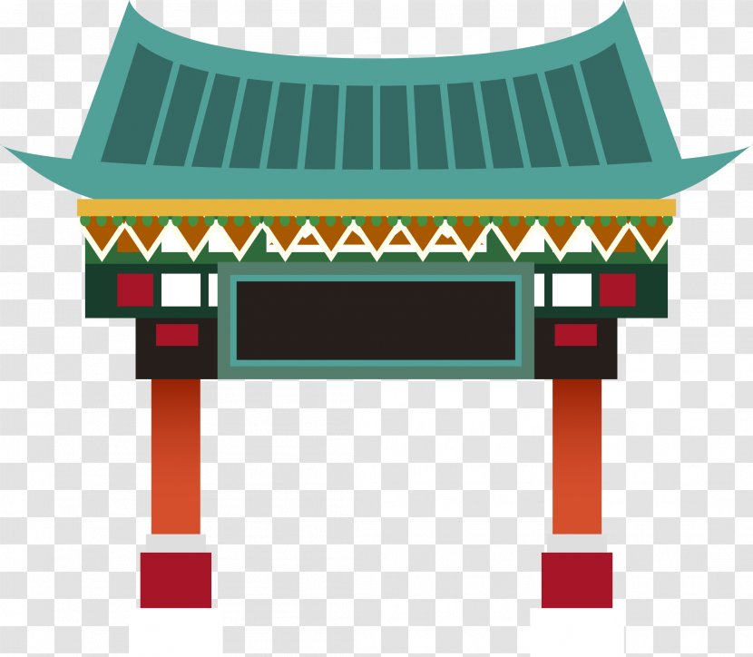 Paifang Image Vector Graphics Palace - Buddhist Temple Transparent PNG