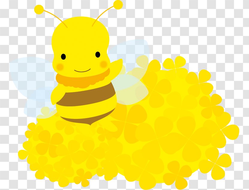 Bee Sitting On The Left Side Of Flower. - Text Messaging - Duck Transparent PNG