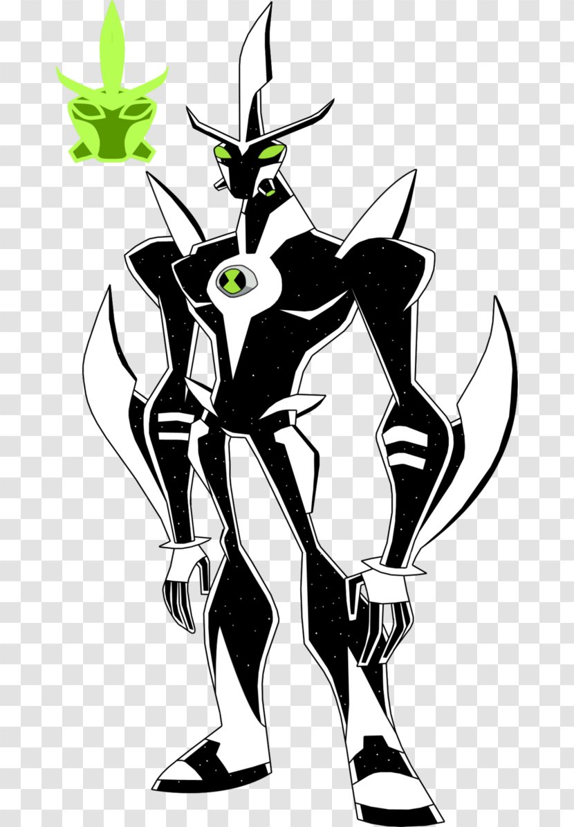 Alien Ben 10: Omniverse Drawing Extraterrestrials In Fiction - Black And White Transparent PNG