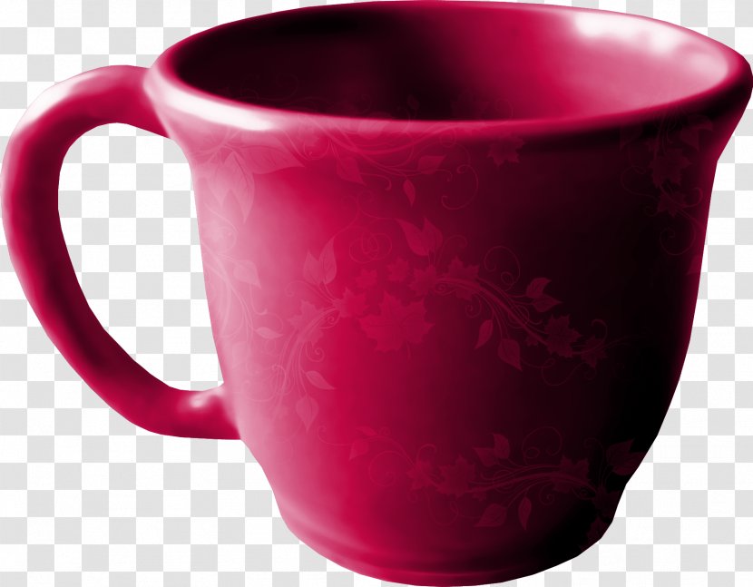 Printing Coffee Cup Mug - Red Flowers Transparent PNG