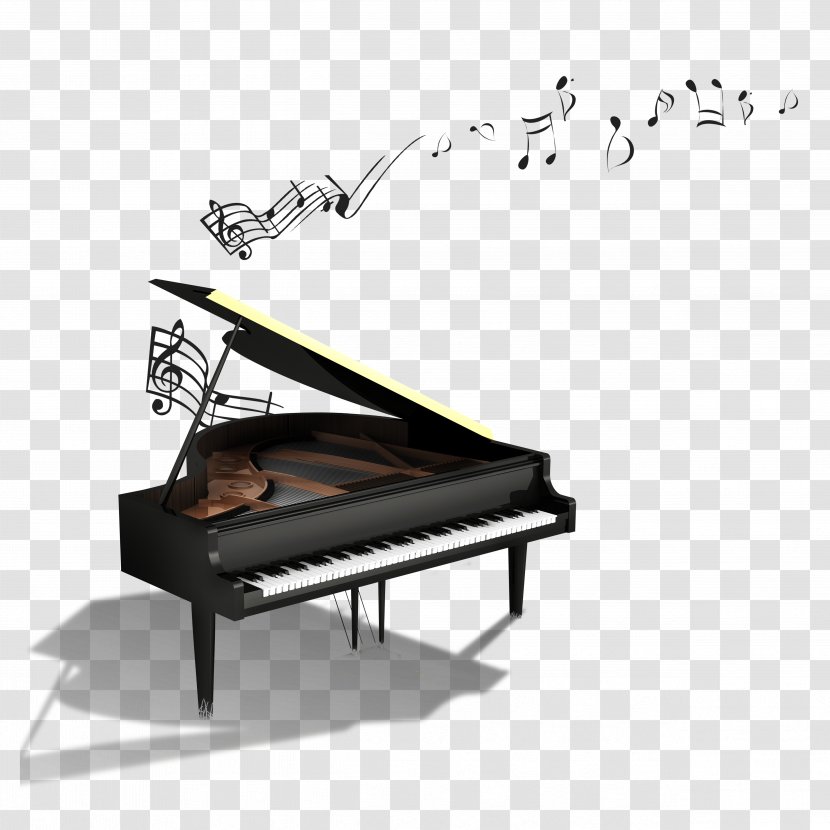 Piano Musical Note Download - Watercolor Transparent PNG