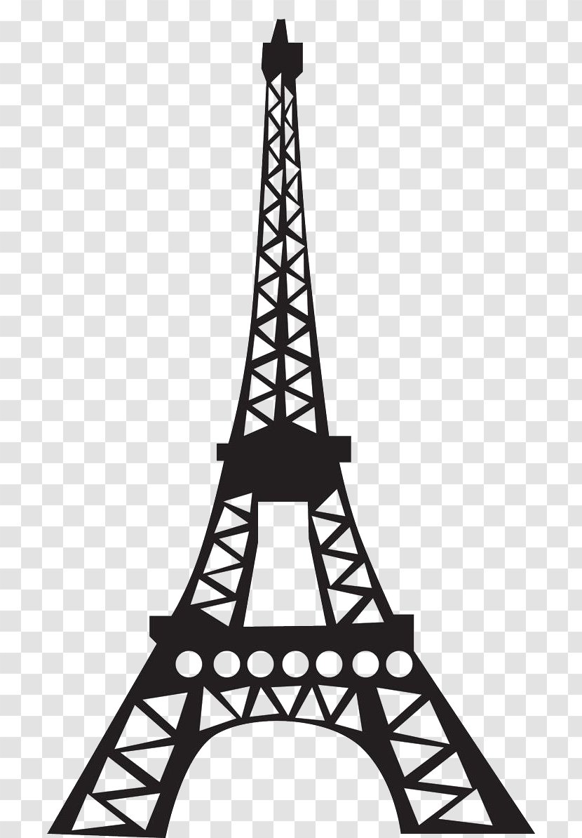 Eiffel Tower Drawing - Blackandwhite National Historic Landmark Transparent PNG