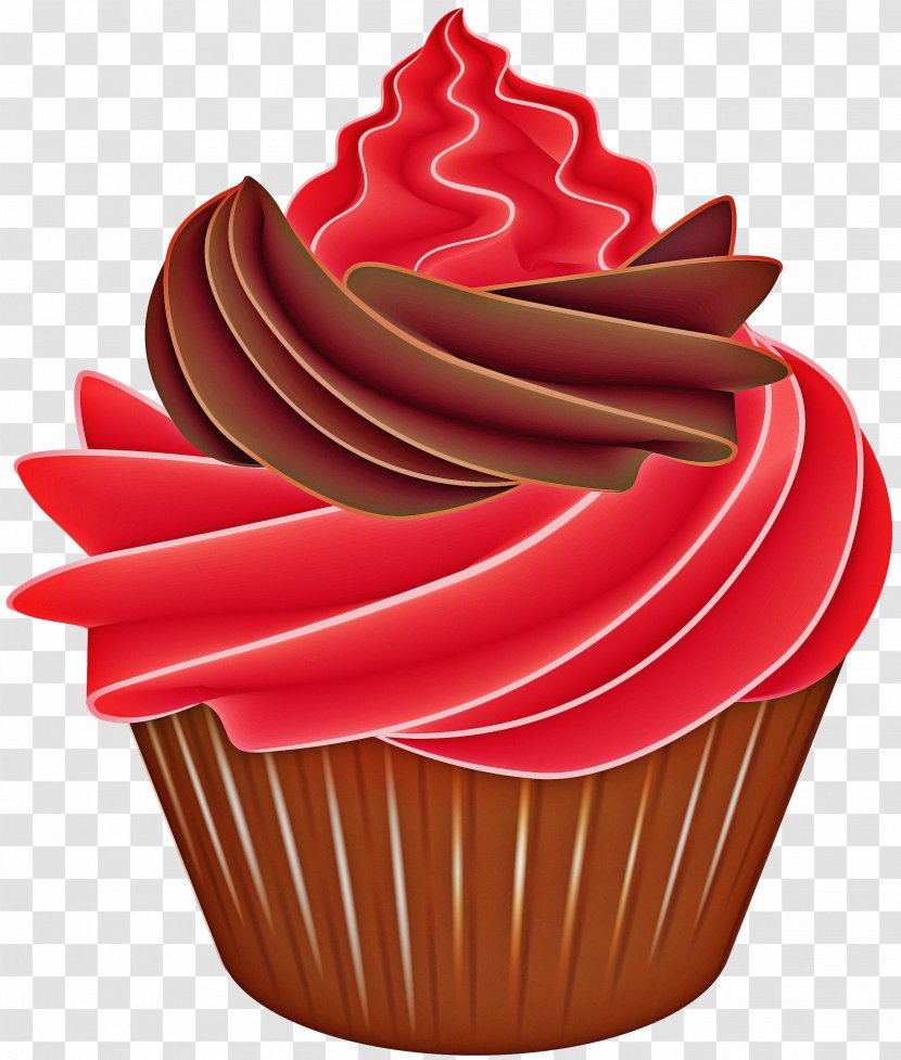 Cupcake Baking Cup Icing Red Food - Cake Decorating Supply Transparent PNG