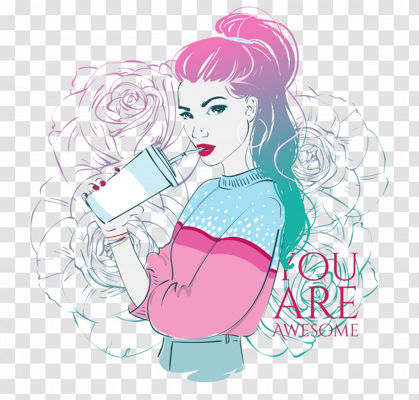 Illustration - Watercolor - Queen Adults AI Illustrator Material Transparent PNG