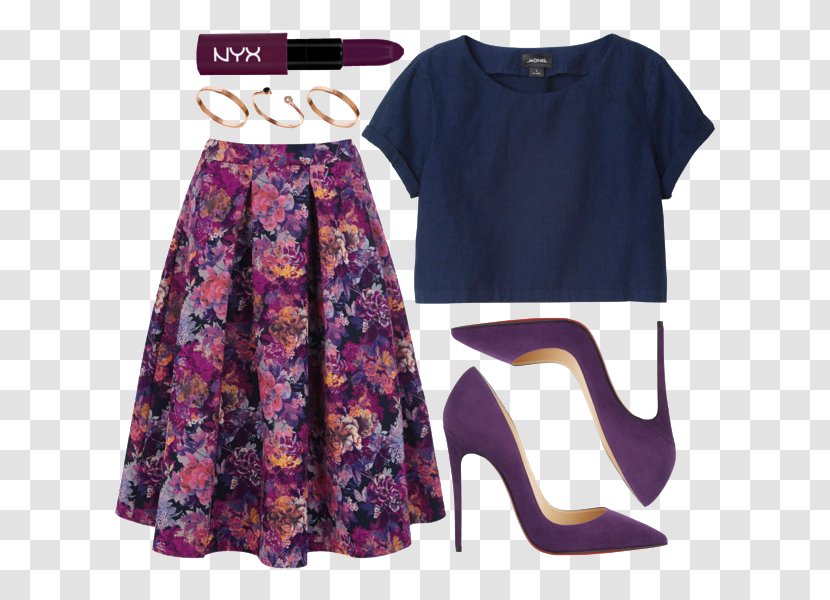 Skirt Rose Sweater Dress Fashion - Highheeled Footwear - Flower And High Heels Transparent PNG