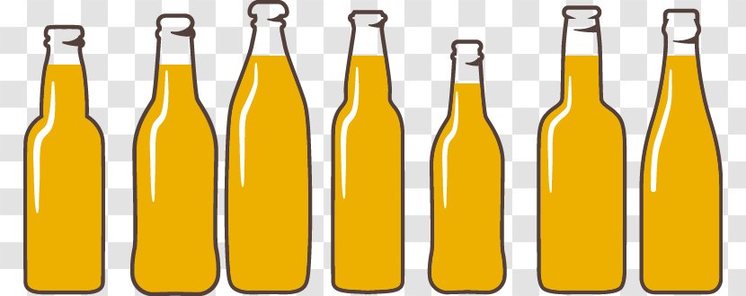 Beer Bottle Common Wheat Glass - Fine Label Transparent PNG