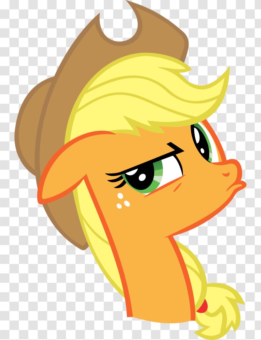 Applejack Rainbow Dash Rarity Fluttershy Pony - Head Transparent PNG