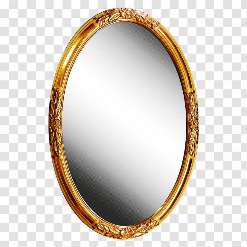 Oval Mirror Picture Frames Gold - Frame - Jewellery Transparent PNG