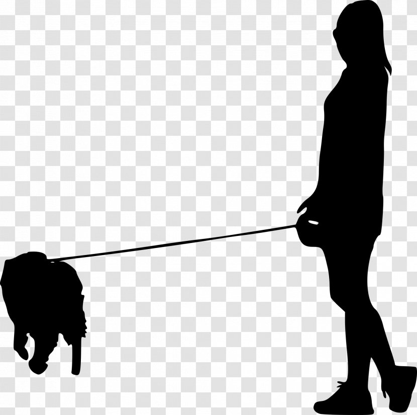 Dog Walking Silhouette - Man Transparent PNG