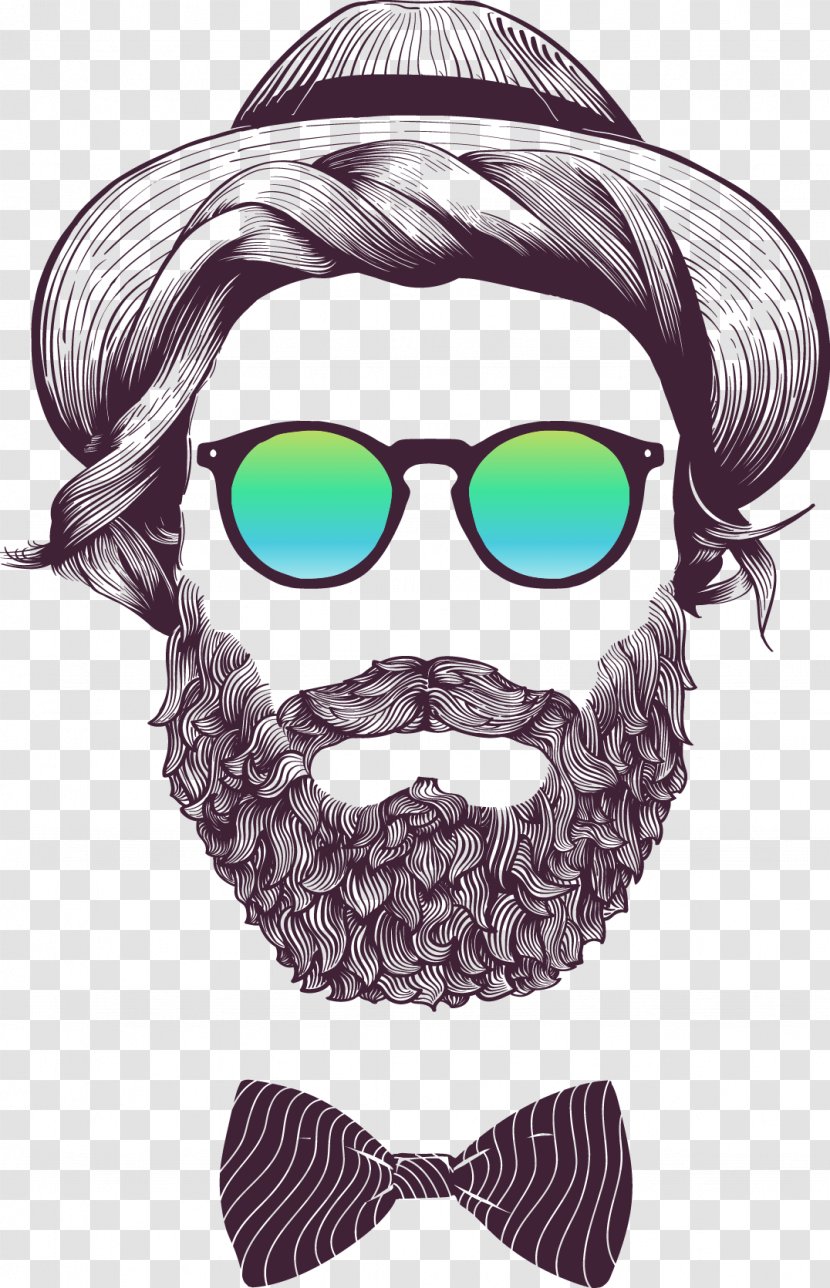 Hipster Stock Photography Royalty-free Illustration - Beard - Foreign Uncle Glasses Artwork Transparent PNG