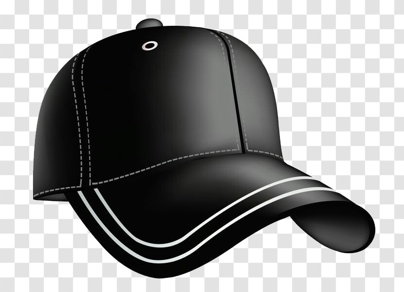 Baseball Cap Clip Art - Black Transparent PNG