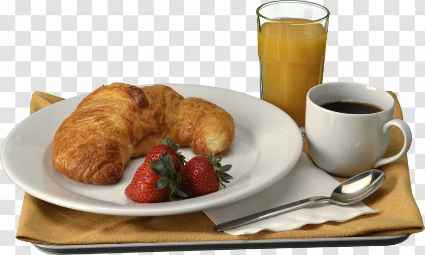 Coffee Breakfast Tea Croissant Lunch - Сroissant Transparent PNG