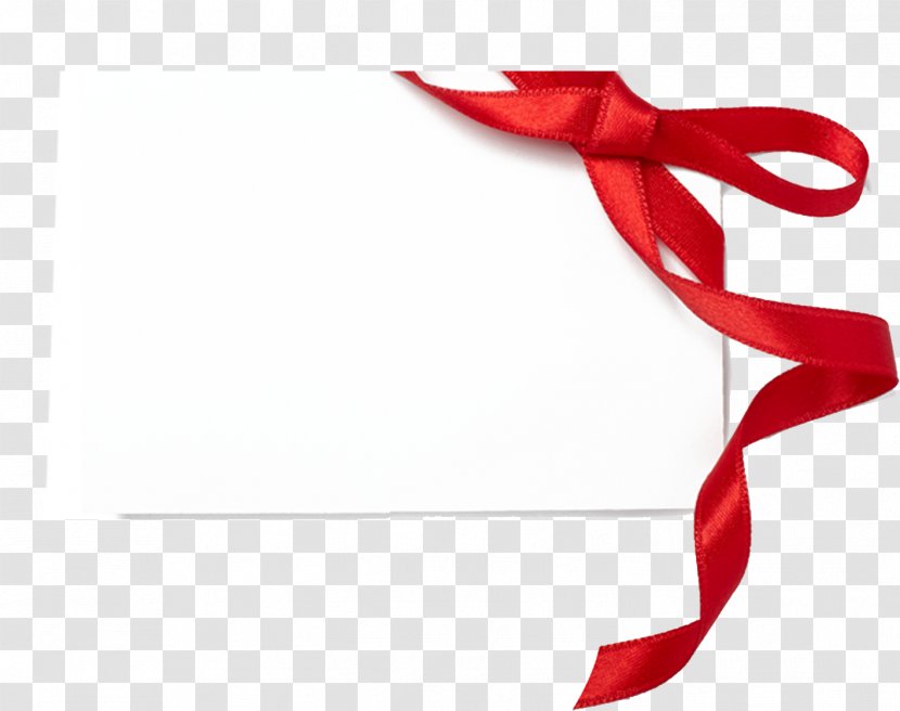 Red Ribbon Stock Photography Gift Wrapping Royalty-free - Text Transparent PNG
