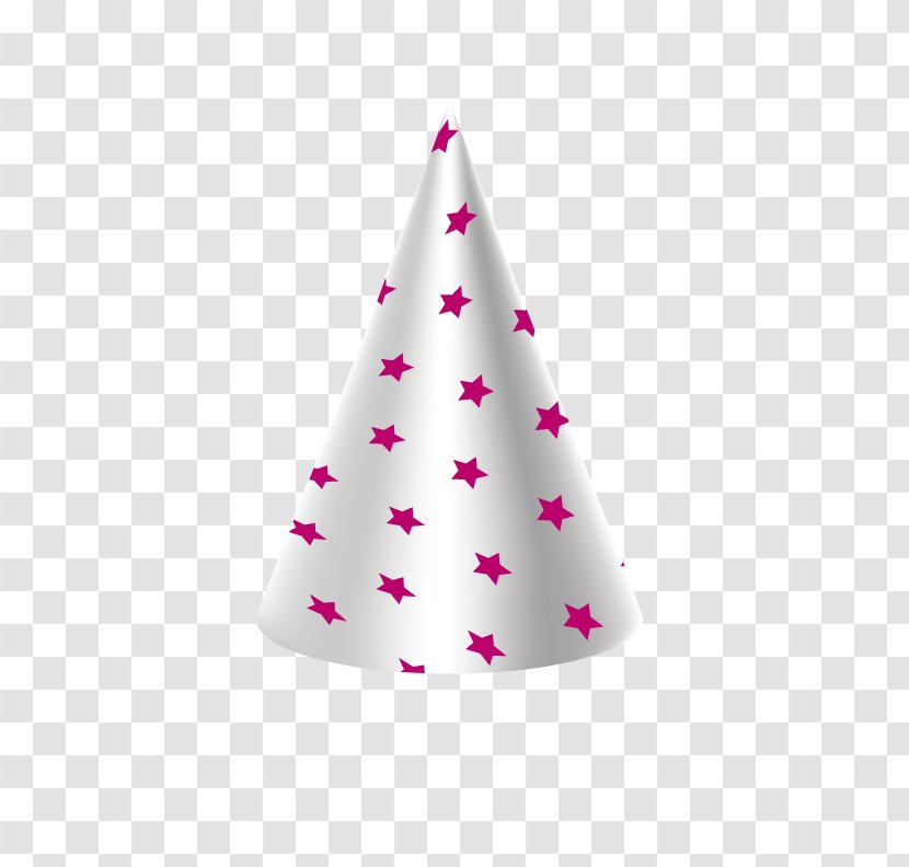 Hat Cone Christmas Designer - Ornament - Pink Star Transparent PNG