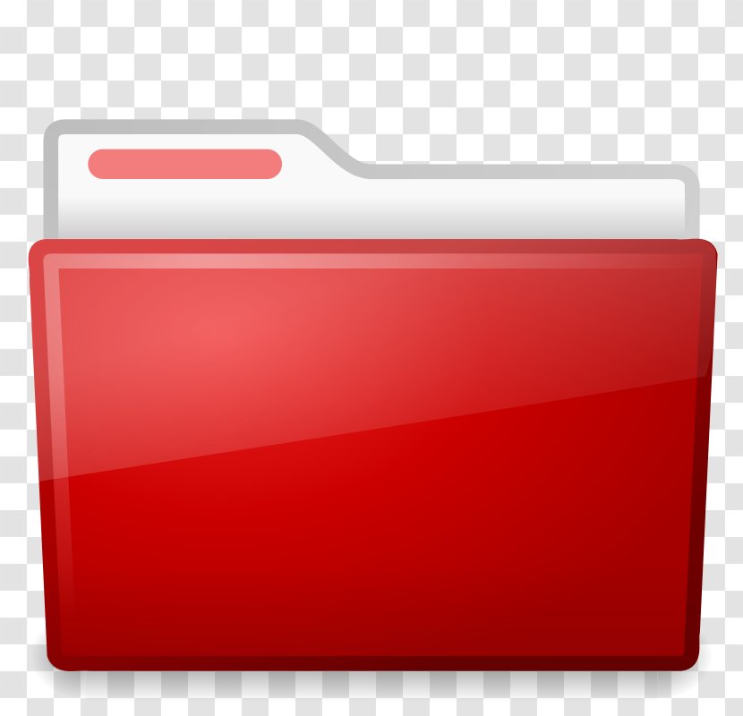 Directory Clip Art - Red - Folders Transparent PNG
