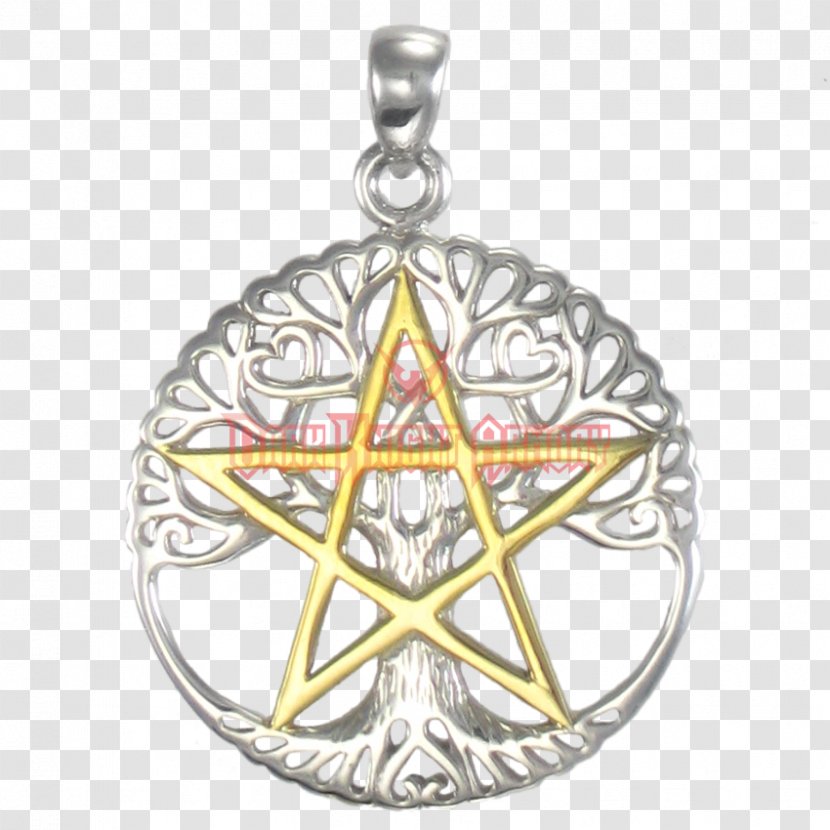 Pentacle Wicca Silver-gilt Magic Pentagram - Locket - Symbol Transparent PNG