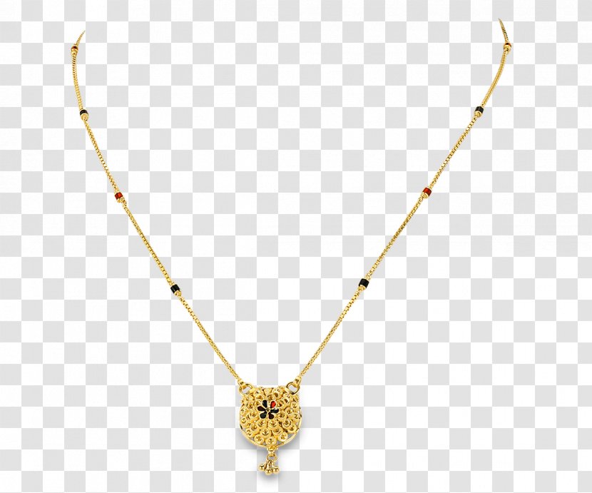 Necklace Jewellery Mangala Sutra Gold Earring - Diamond - Chain Transparent PNG