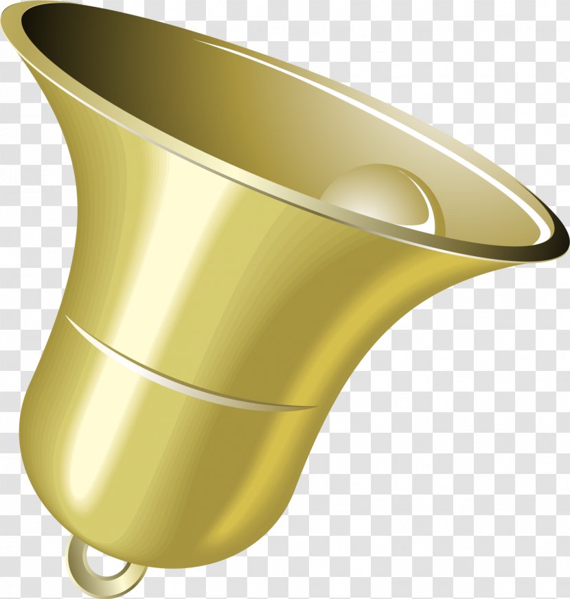 Gold Silver Yellow Clip Art - Golden Concise Bell Transparent PNG