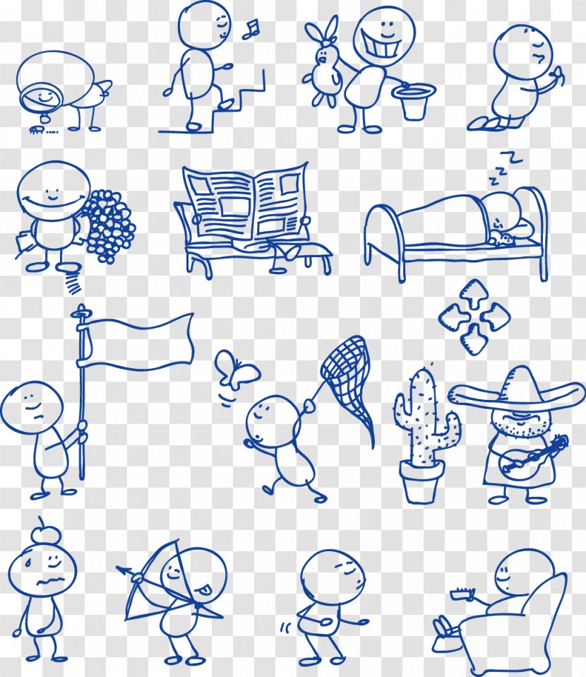 Doodle Download - Drawing - Interesting Ball Pen, Simple Strokes Transparent PNG