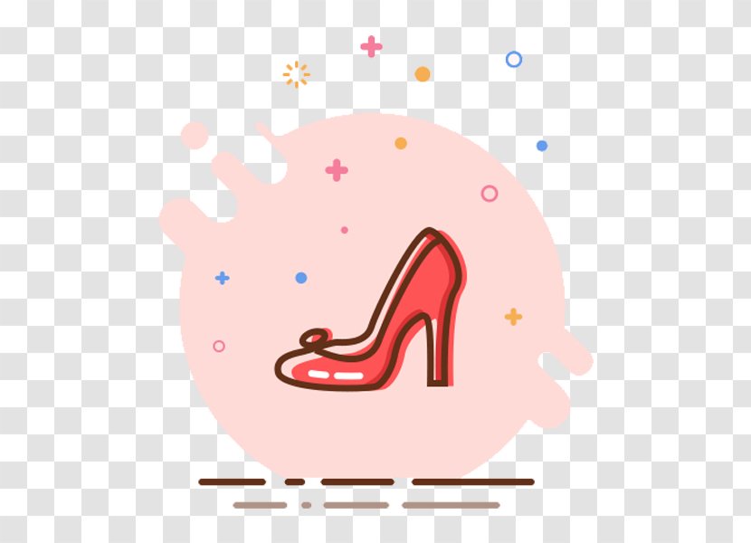High-heeled Footwear Red Shoe Drawing - Flower - Cartoon High Heels Transparent PNG