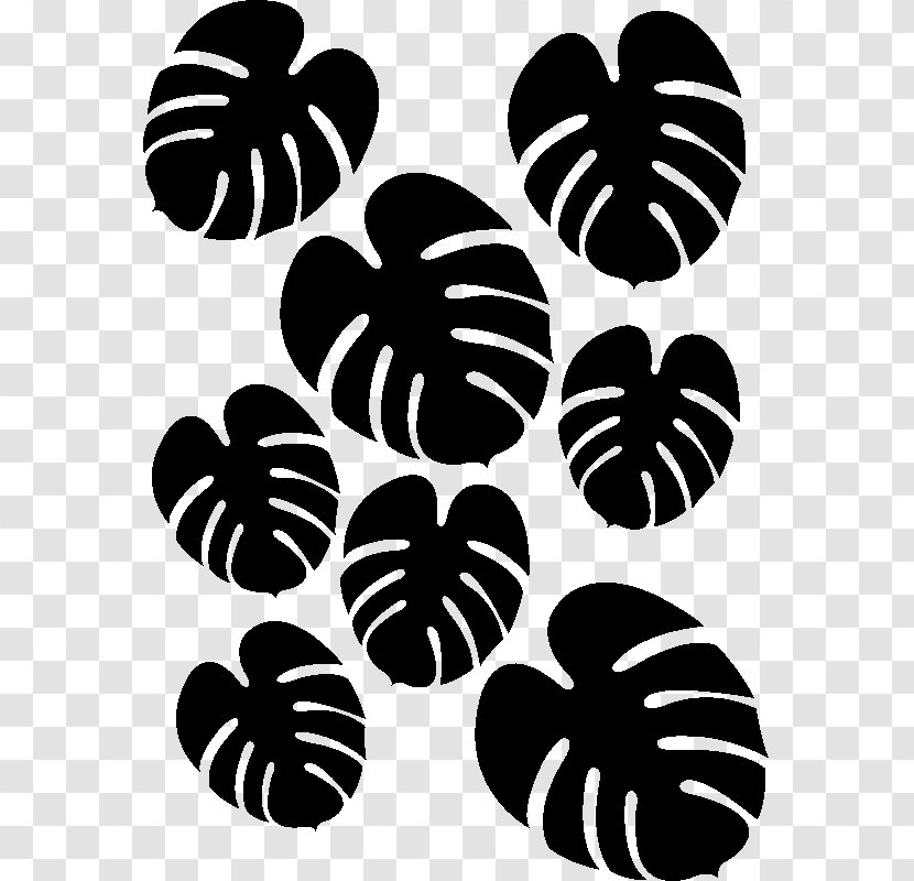 Petal Leaf Flowering Plant Line Clip Art - Black And White Transparent PNG
