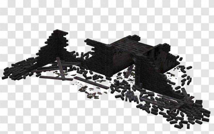 Stock DeviantArt Rendering - Black And White - Castle Ruins Stage Transparent PNG