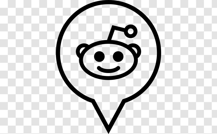 Social Media Reddit YouTube Logo - Black And White Transparent PNG
