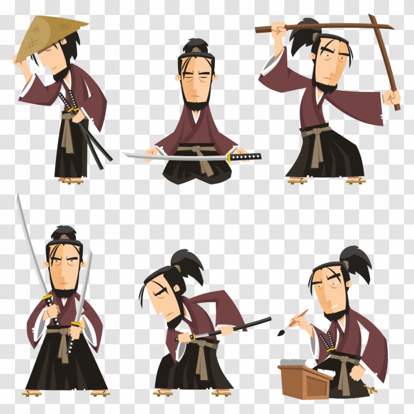 Japan Samurai Kendo Illustration - Tree - Vector Transparent PNG