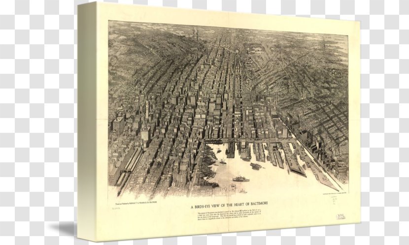 Baltimore Drawing Paper - Maryland - Bird's-eye View Transparent PNG