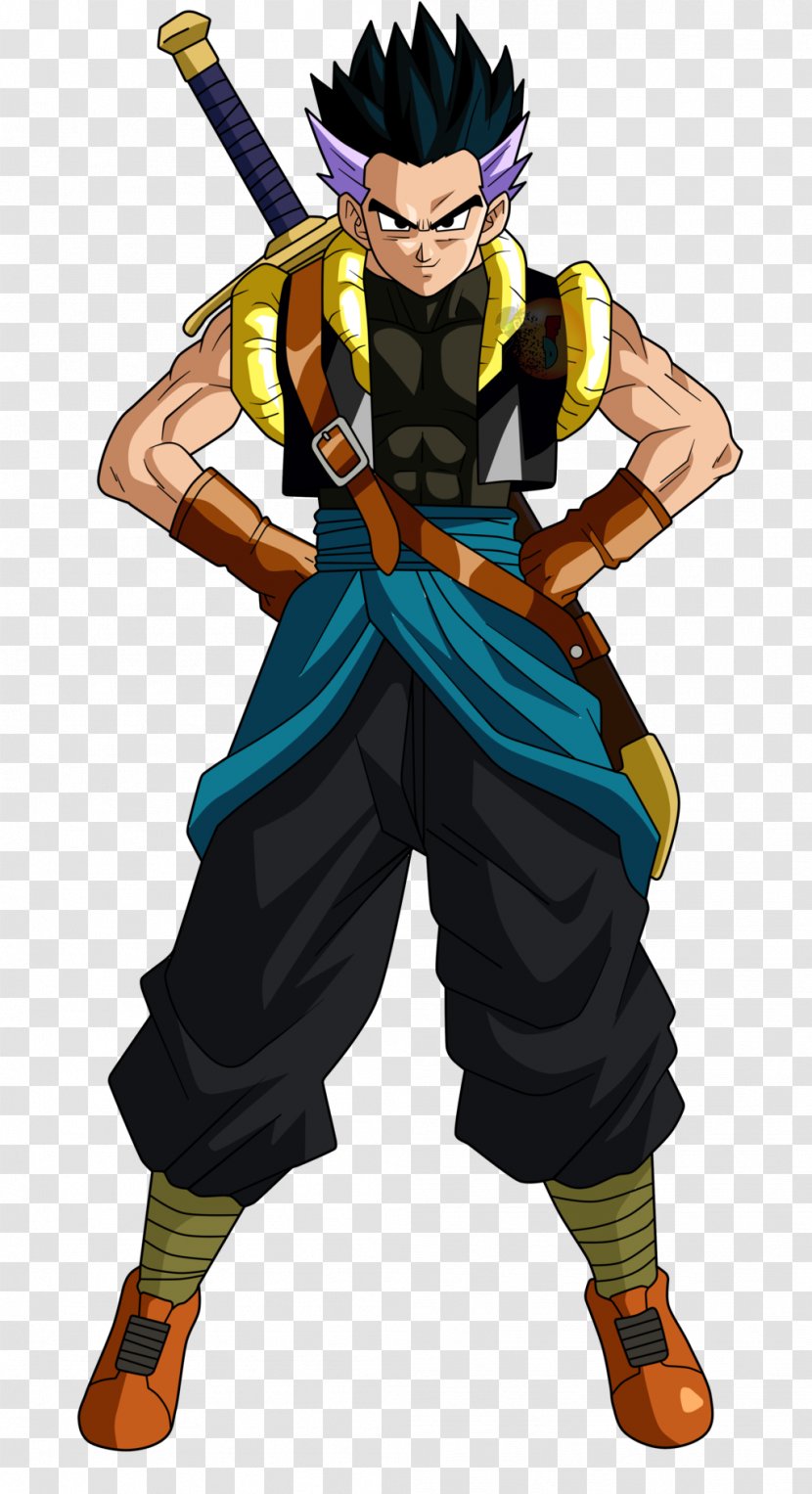 Gotenks Dragon Ball Heroes Trunks Goku - Silhouette - Vegeta Transparent PNG