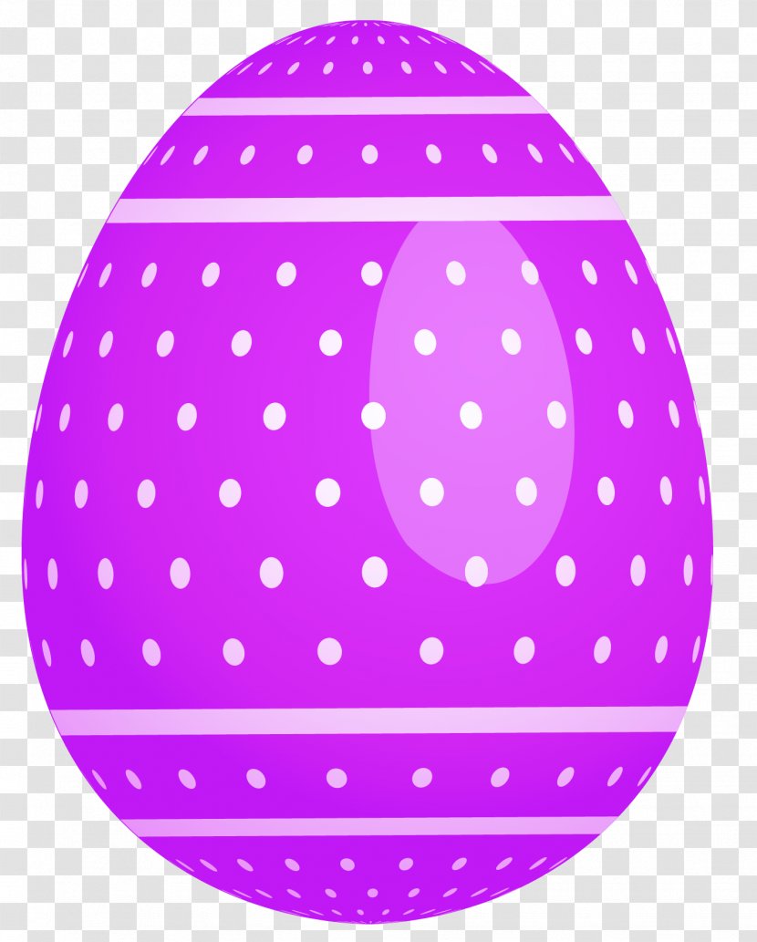 Easter Bunny Egg Clip Art - Pink - Purple Dotted Clipart Transparent PNG