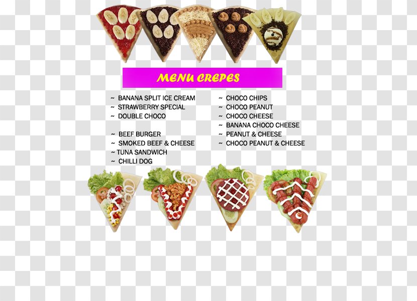 Food Recipe - Menu Crepes Transparent PNG