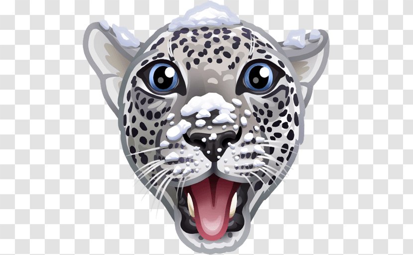 Snow Leopard Sticker Animal - Siberian Tiger Transparent PNG