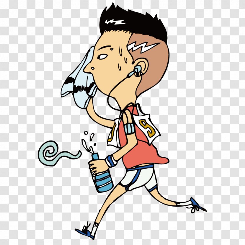 Running Illustration - Finger - Boy Transparent PNG