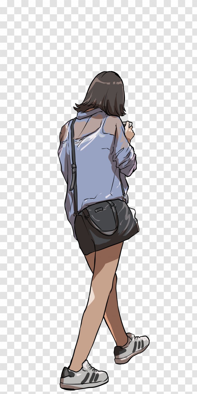 Shoe Shoulder Cartoon Top - Watercolor - People Street Transparent PNG