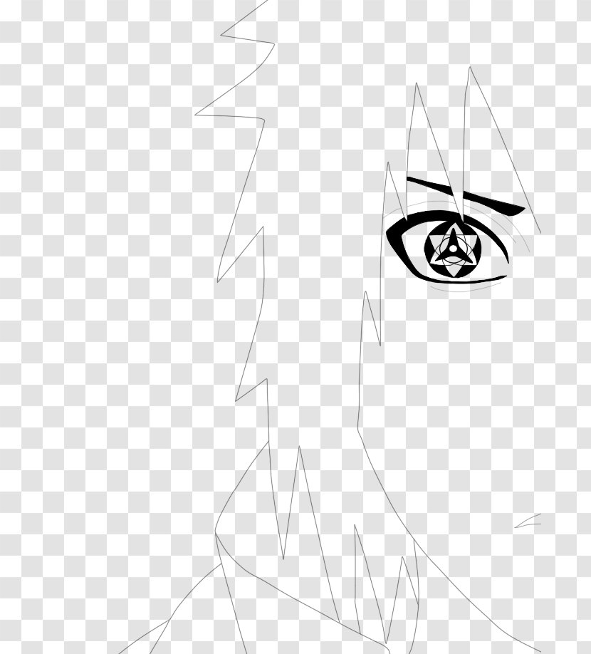 Line Art White Sketch - Cartoon - Drawing Sasuke Uchiha Transparent PNG