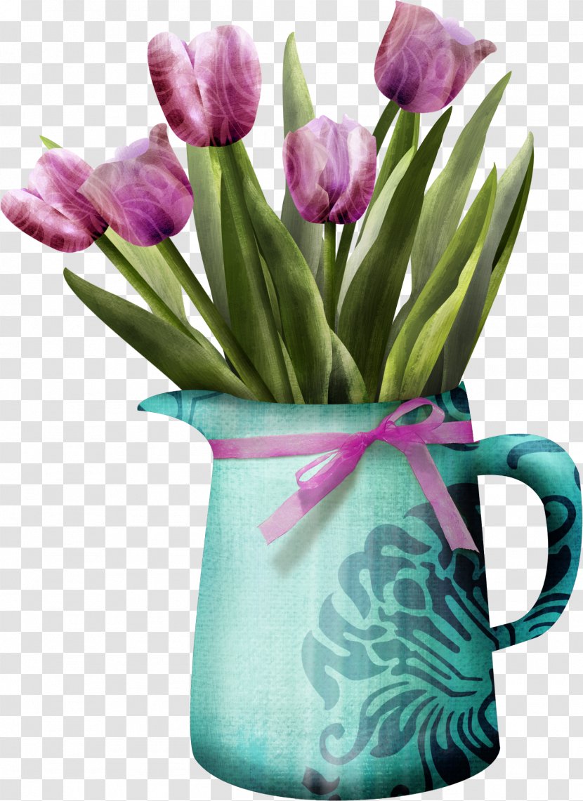 Cut Flowers Tulip Clip Art - Flowering Plant - Vase Transparent PNG