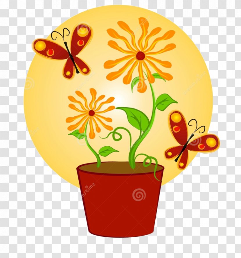 Clip Art Flower Butterfly Illustration Image - Flora Transparent PNG