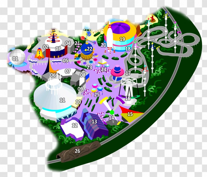 Tomorrowland Disneyland Walt Disney World Downtown PeopleMover - Recreation Transparent PNG