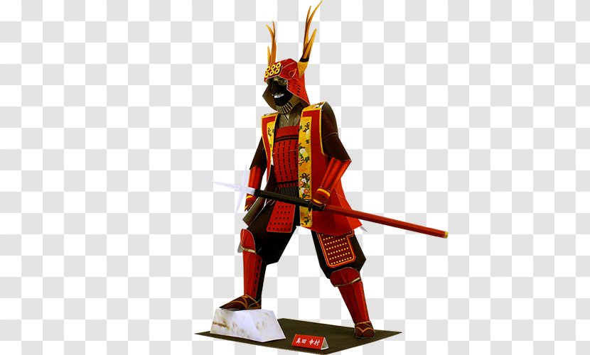 Paper Model Japan Sengoku Period Samurai - Action Figure Transparent PNG