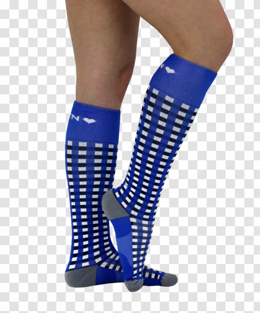 Sock Compression Stockings Knee Highs Calf Ankle - Frame - Cobalt Blue Transparent PNG